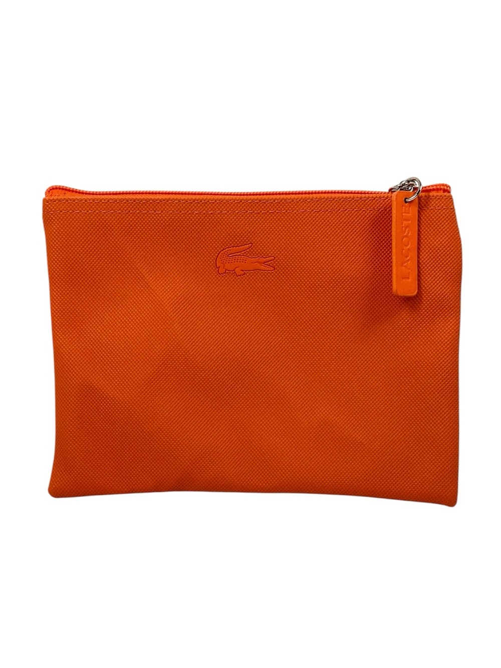 🐷 Lacoste Orange Textured Zip Pouch